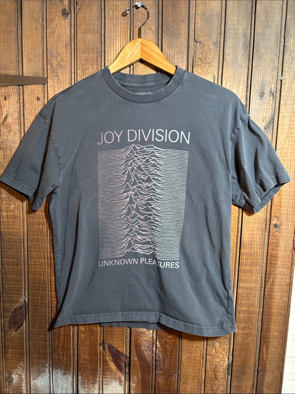 Joy Division Unknown Pleasures Graphic Tee - Charcoal Gray